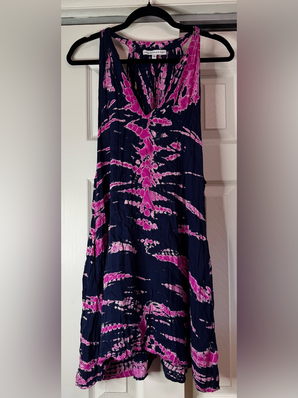 Young Fabulous & Broke Navy and Hot Pink Tie-Dye Dress - Size S